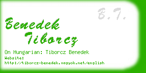 benedek tiborcz business card